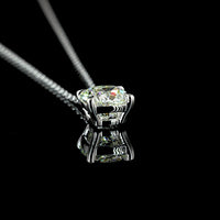 14K White Gold Square Cushion Brilliant Solitaire Pendant with 1.54 Carat Lab Grown Diamond - G Color VS2 Clarity - Covaloro Fine Jewelry