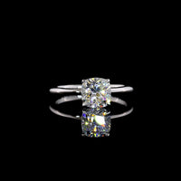14K White Gold Square Cushion Brilliant Solitaire Ring with 1.52 Carat Lab Grown D VVS2 Diamond - IGI Certified - Covaloro Fine Jewelry