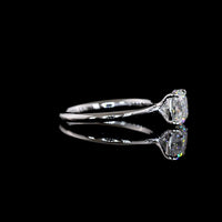 14K White Gold Square Cushion Brilliant Solitaire Ring with 1.52 Carat Lab Grown D VVS2 Diamond - IGI Certified - Covaloro Fine Jewelry