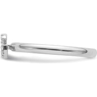 14K White Gold Stackable Diamond Initial G Ring by 0