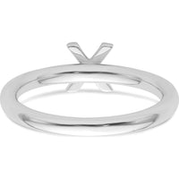 14K White Gold Stackable Diamond Initial X Ring with Prong Set Round Diamonds - Size 7 by 0