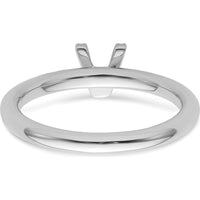14K White Gold Stackable Ring with Pavé Set Diamond Initial V by 0