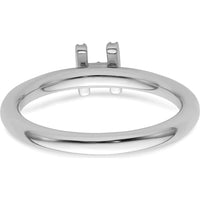 14K White Gold Stackable Ring with Pavé Set Round Diamonds in Initial H Design by 0