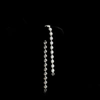 14K White Gold Station Bracelet with 5.51 Carat Round Brilliant Cut Lab Diamonds in Bezel-Prong Setting - E-F Color VS Clarity - Covaloro Fine Jewelry