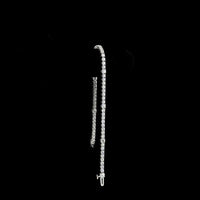 14K White Gold Station Line Tennis Bracelet with 70 Round Brilliant Cut Lab Diamonds - 3.81 Carats Total Diamond Weight - Covaloro Fine Jewelry