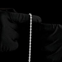14K White Gold Station Line Tennis Bracelet with Round Brilliant Cut Lab Diamonds - 5.82 Carat Total Weight, E-F VS Clarity - Covaloro Fine Jewelry