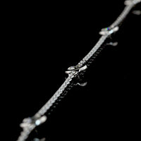 14K White Gold Station Necklace with 10 Bezel-Set Round Lab Diamonds - 1.07 Carat Total Weight - Covaloro Fine Jewelry