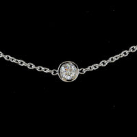 14K White Gold Station Necklace with 10 Bezel-Set Round Lab Diamonds - 2.03 Carat Total Weight, E-F VS1 Clarity - Covaloro Fine Jewelry