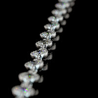 14K White Gold Station Necklace with 45 Bezel Set Brilliant Cut Lab Grown Diamonds - 4.98 Carat Total Weight - Covaloro Fine Jewelry