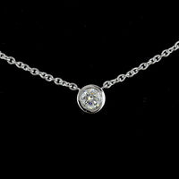 14K White Gold Station Necklace with 7 Bezel-Set Round Lab-Grown Diamonds - 2.87 Carat Total Weight, E-F VS Quality - Covaloro Fine Jewelry
