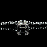 14K White Gold Station Necklace with 7 Bezel-Set Round Lab-Grown Diamonds - 2.87 Carat Total Weight, E-F VS Quality - Covaloro Fine Jewelry