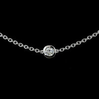 14K White Gold Station Necklace with Bezel-Set Round Lab Diamonds - 1.97 Carat Total Diamond Weight - Covaloro Fine Jewelry