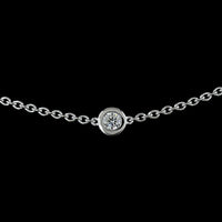 14K White Gold Station Necklace with Bezel Set Round Lab-Grown Diamonds - 1.53 Total Carat Weight (E-F Color, VS2 Clarity) - Covaloro Fine Jewelry