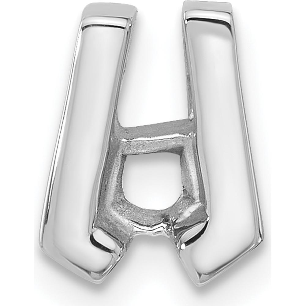 14K White Gold Stone Slide Mounting for 3.75mm Stone - Fits 2mm Regular and 3mm Fancy Omega Chains by Oro Pregiato