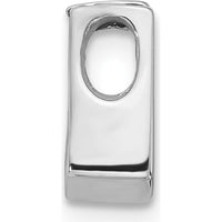 14K White Gold Stone Slide Mounting for 3.75mm Stone - Fits 2mm Regular and 3mm Fancy Omega Chains by Oro Pregiato