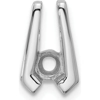 14K White Gold Stone Slide Mounting for 4.0mm Stones - Fits up to 3mm Omega Chain by Oro Pregiato
