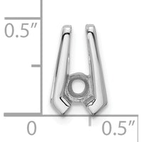 14K White Gold Stone Slide Mounting for 4.0mm Stones - Fits up to 3mm Omega Chain by Oro Pregiato