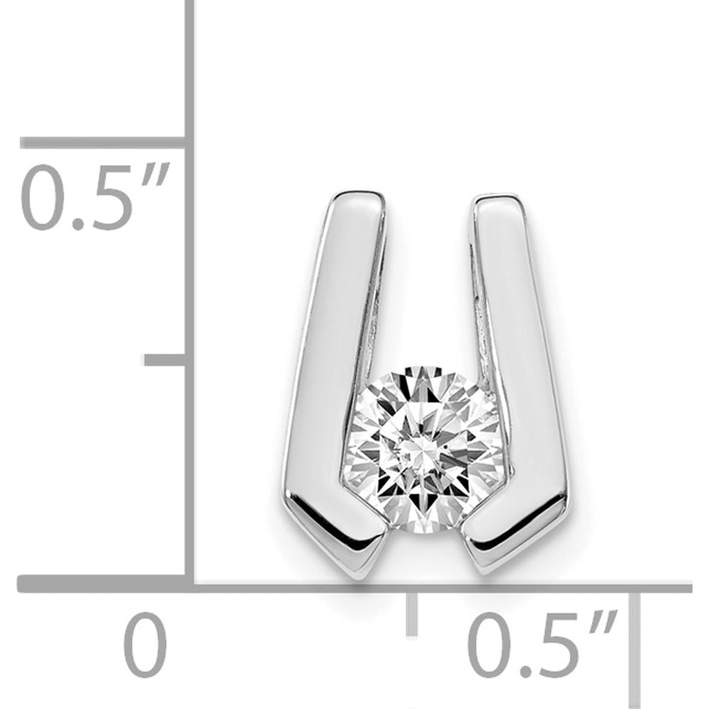 14K White Gold Stone Slide Mounting for 4.5mm Stone - Fits Up to 3mm Omega by Oro Pregiato