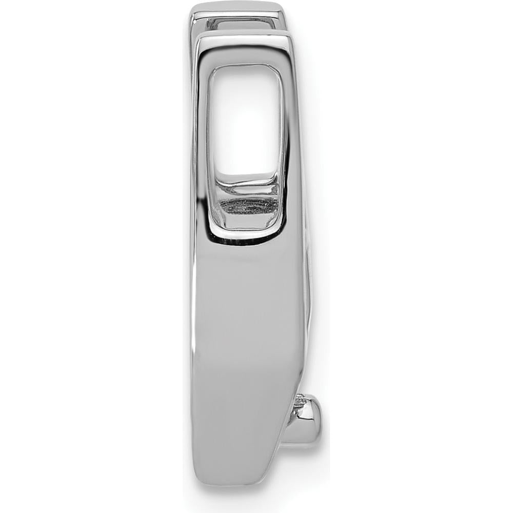 14K White Gold Stone Slide Mounting for 5.75mm Center Stone - Fits Up to 2mm Regular/5mm Fancy Omega by Oro Pregiato