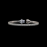 14K White Gold Tennis Bracelet with 104 Prong-Set Round Lab Grown Diamonds - 1.42 Carat Total Weight, E-F Color, VS2 Clarity - Covaloro Fine Jewelry