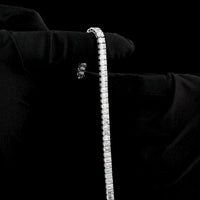14K White Gold Tennis Bracelet with 12.45 Carats of Prong-Set Emerald Cut Lab Diamonds (E-F Color, VS Clarity) - 56 Pieces - Covaloro Fine Jewelry