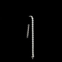 14K White Gold Tennis Bracelet with 15 Carats of Round Brilliant Cut Lab Diamonds - 37 Stones in Prong Setting - Covaloro Fine Jewelry