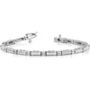 14K White Gold Tennis Bracelet with 19 Round Diamonds - 1.0 Carat Total Diamond Weight by Monteluci Fine Jewelry