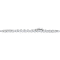 14K White Gold Tennis Bracelet with 2.00 Carat Round Brilliant-Cut Diamonds