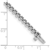 14K White Gold Tennis Bracelet with 2.09 Carat Total Round Diamonds in 4-Prong Setting - 7" by Monteluci Fine Jewelry