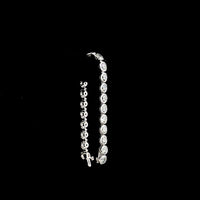 14K White Gold Tennis Bracelet with 23 Bezel-Set Round Lab Diamonds - 20.13 Carat Total Weight, E-F Color, VS Clarity - Covaloro Fine Jewelry