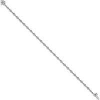 14K White Gold Tennis Bracelet with 24 Round Diamonds - 1.4 Carat Total Diamond Weight by Monteluci Fine Jewelry