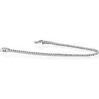 14K White Gold Tennis Bracelet with 3.17ctw Round Brilliant Cut Diamonds - 78 Stones