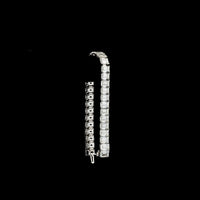 14K White Gold Tennis Bracelet with 31 North-South Emerald Cut Lab Diamonds - 32.04 Carats Total Diamond Weight - Covaloro Fine Jewelry