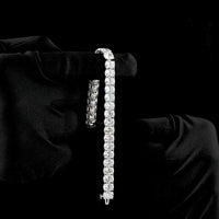 14K White Gold Tennis Bracelet with 32 Cushion Brilliant Cut Lab Diamonds - 33.19 Carat Total Weight, E-F Color VVS2 Clarity - Covaloro Fine Jewelry
