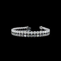 14K White Gold Tennis Bracelet with 36 Round Brilliant Cut Lab Diamonds - 11.98 Carat Total Weight E-F Color VS Clarity - Covaloro Fine Jewelry