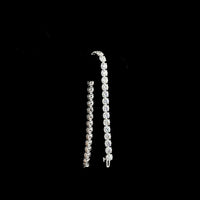 14K White Gold Tennis Bracelet with 36 Round Brilliant Cut Lab Diamonds - 15.62 Carat Total Weight, E-F Color, VS1 Clarity - Covaloro Fine Jewelry