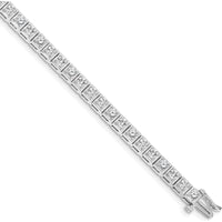 14K White Gold Tennis Bracelet with 37 Round Diamonds - 3.75 Carat Total Diamond Weight by Monteluci Fine Jewelry