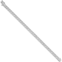 14K White Gold Tennis Bracelet with 37 Round Diamonds - 3.75 Carat Total Diamond Weight by Monteluci Fine Jewelry