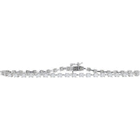 14K White Gold Tennis Bracelet with 4-Prong Set Round Lab Grown Diamonds - 1.50 Carat Total Diamond Weight