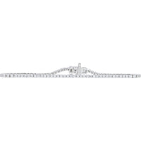 14K White Gold Tennis Bracelet with 4-Prong Set Round Lab Grown Diamonds - 1.50 Carat Total Diamond Weight