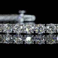 14K White Gold Tennis Bracelet with 41 Prong-Set Round Lab Diamonds - 8.81 Carats Total Diamond Weight, E-F Color, VS1 Clarity - Covaloro Fine Jewelry