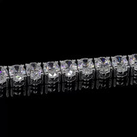 14K White Gold Tennis Bracelet with 44 Prong Set Oval Cut Lab Diamonds - 14.38 Carat Total Diamond Weight - Covaloro Fine Jewelry