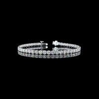 14K White Gold Tennis Bracelet with 48 Brilliant Cut Round Lab Diamonds - 8.32 Carat Total Weight, E-F Color VS1 Clarity - Covaloro Fine Jewelry