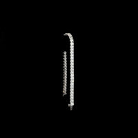 14K White Gold Tennis Bracelet with 51 Prong-Set Emerald Cut Lab Diamonds - 15.12 Carats Total Diamond Weight - Covaloro Fine Jewelry