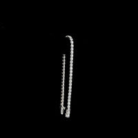 14K White Gold Tennis Bracelet with 51 Prong Set Round Lab Diamonds - 7.42 Carat Total Diamond Weight E-F VS2 - Covaloro Fine Jewelry