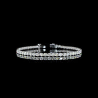 14K White Gold Tennis Bracelet with 52 Brilliant Cut and 8 Marquise Lab Diamonds - 6.00 Carats Total Diamond Weight - Covaloro Fine Jewelry