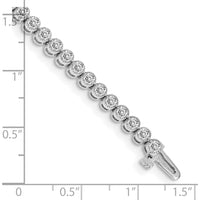 14K White Gold Tennis Bracelet with 52 Round Diamonds - 3.06 Carat Total Diamond Weight by Monteluci Fine Jewelry