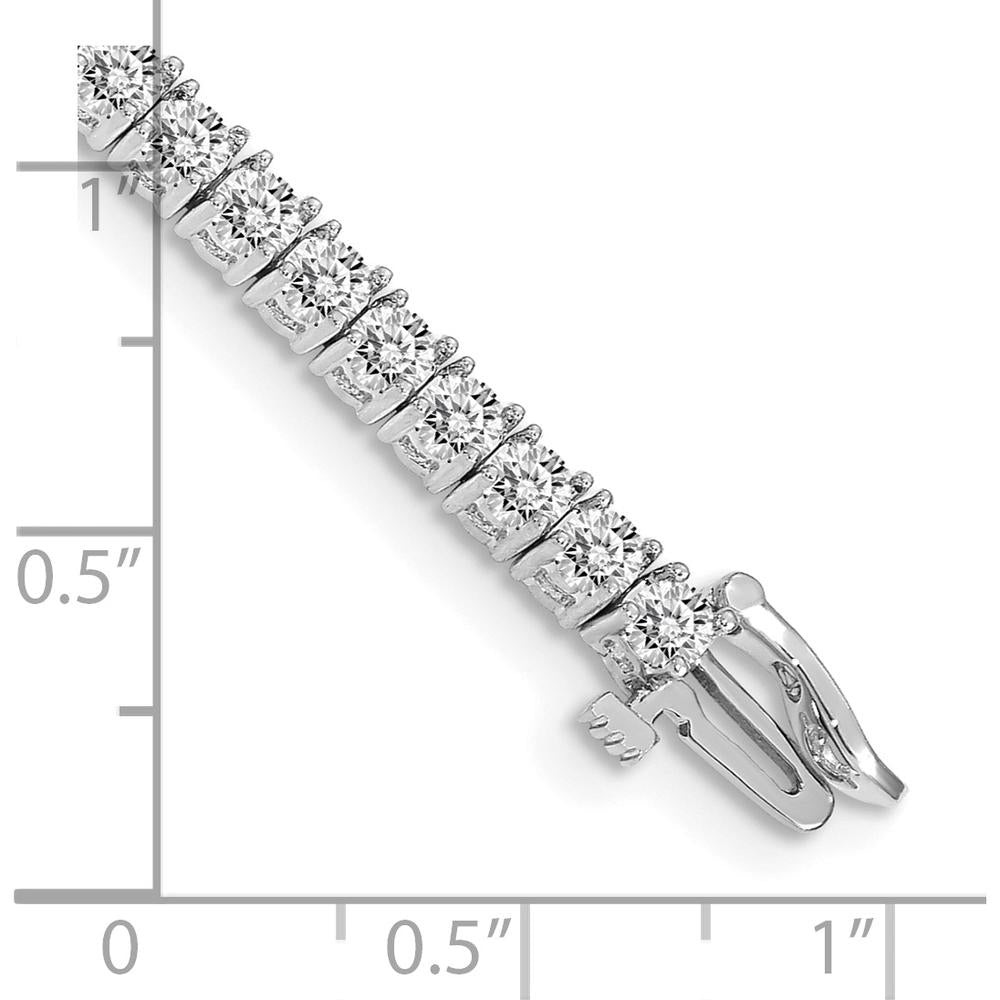 14K White Gold Tennis Bracelet with 53 Round Diamonds - 4.92 Carat Total Diamond Weight by Monteluci Fine Jewelry