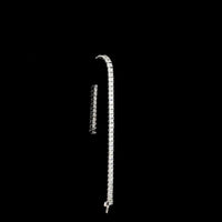14K White Gold Tennis Bracelet with 55 North-South Set Radiant Cut Lab Diamonds - 11.35 Carats Total Diamond Weight - Covaloro Fine Jewelry
