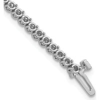 14K White Gold Tennis Bracelet with 68 Round Diamonds in 2-Prong Setting - 1.9mm Each by Monteluci Fine Jewelry